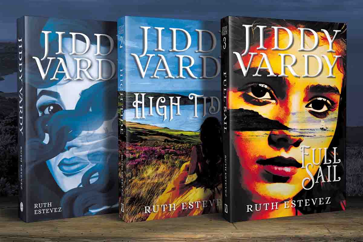Covers for Jiddy Vardy trilogy by Ruth Estevez